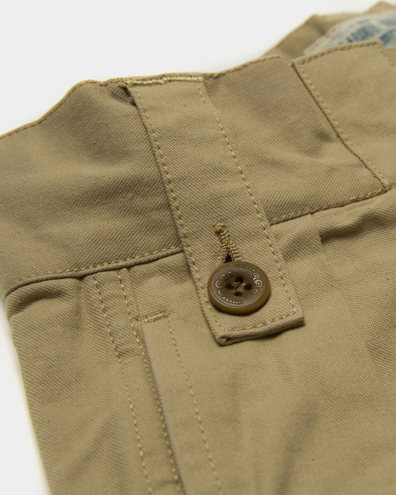 LabourUnion-clothing-american-retro-vintage-handmade-menswear-shorts-British-Army-Double-Buckle -Gurkha-Shorts-khaki-bottom