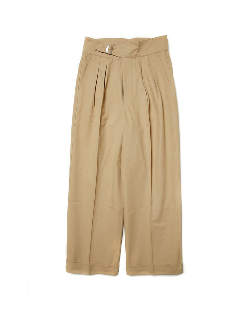 Double Pleated Single Buckle Trousers – Labour Union Clothing-Since 1986