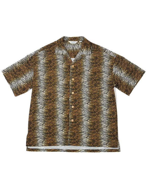 Tiger Pattern Printed Aloha Shirt
