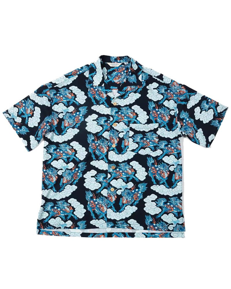 Qilin Printed Aloha Shirt
