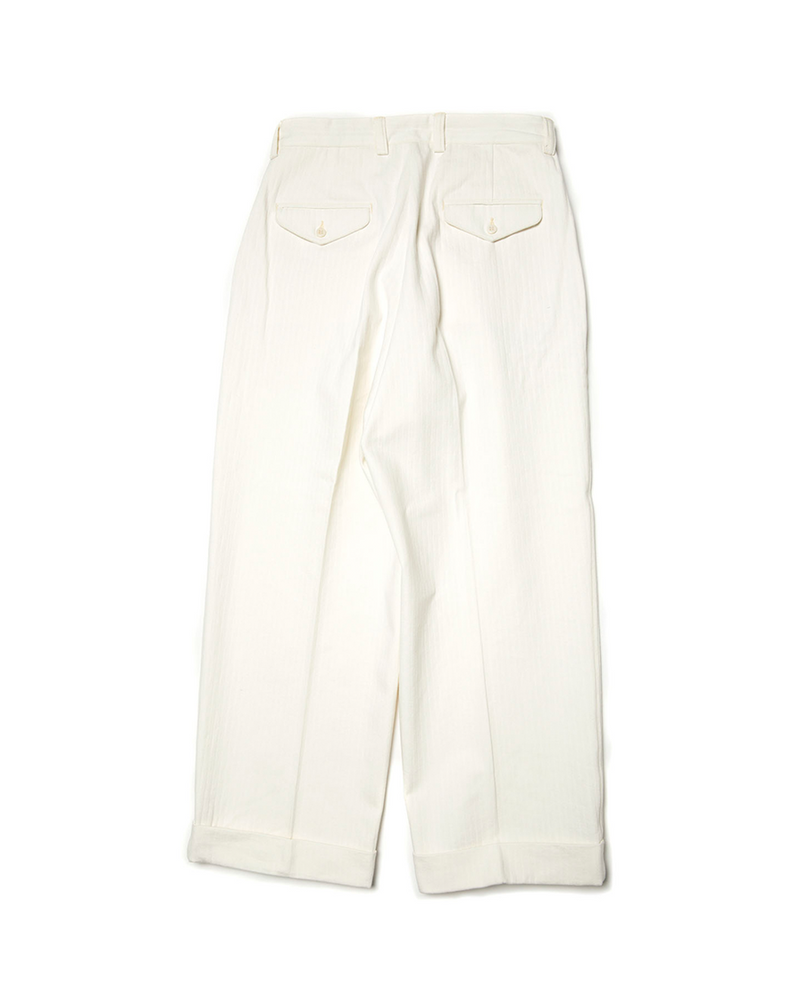 Chevron Pattern Slacks Commander Chevron Pattern Pleated Trouser – Labour Union Clothing-Since ...