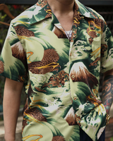 Labourunion_clothing_handemade_american_retro_vintage_style_menswear_Ukiyo-e_Mountain_Falcon_Green_Aloha_Shirt