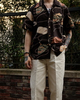 Labourunion_clothing_handemade_american_retro_vintage_style_menswear_tops_Noh_Mask_BLK_Aloha_Shirt