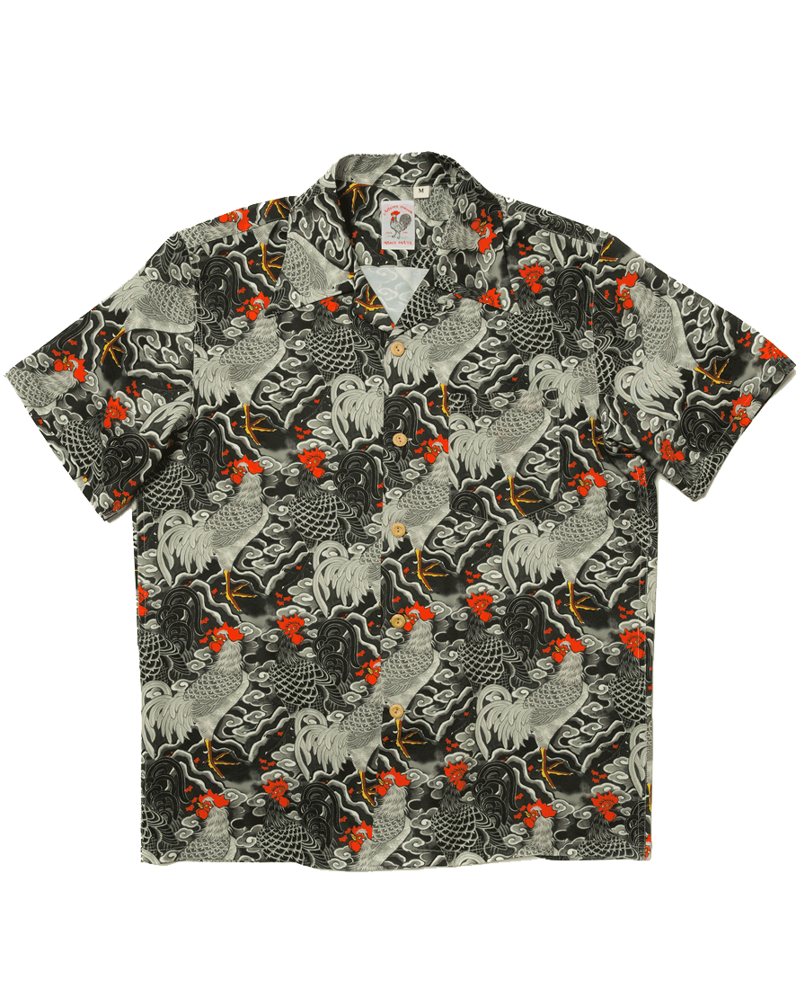Labour Union X Jerry Sign Rooster Aloha Shirt – Labour Union Clothing ...