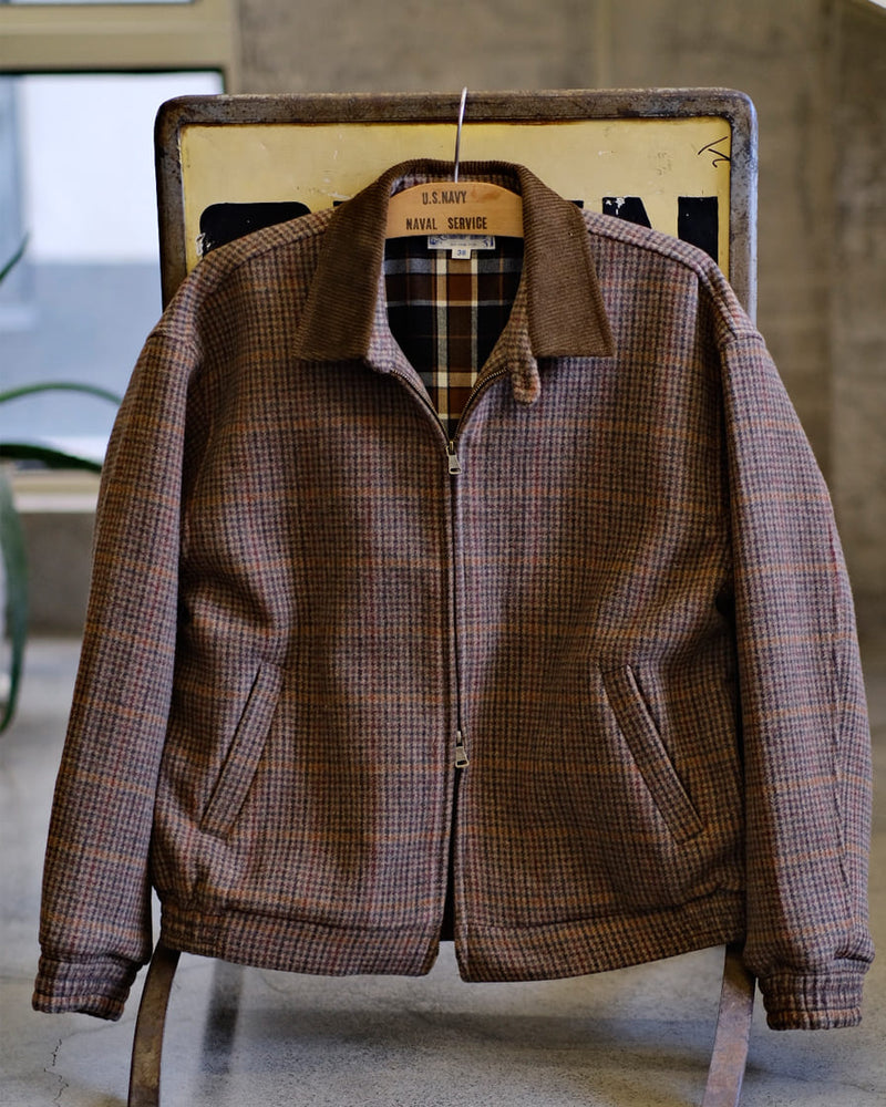 Plaid Wool Blouson Jacket