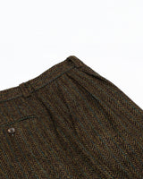 Herringbone Tweed Tapered Trousers