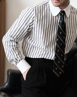 Club Collar Striped Shirt