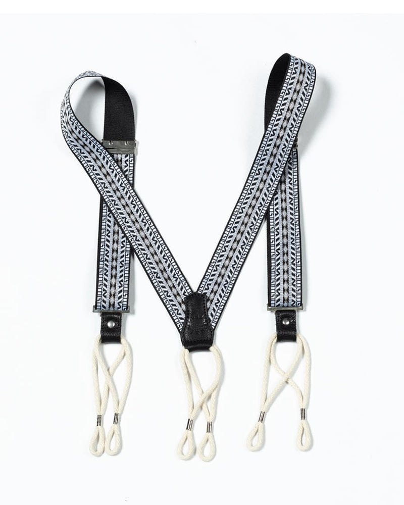 Six & Four Strap Retro Suspender Belt - White