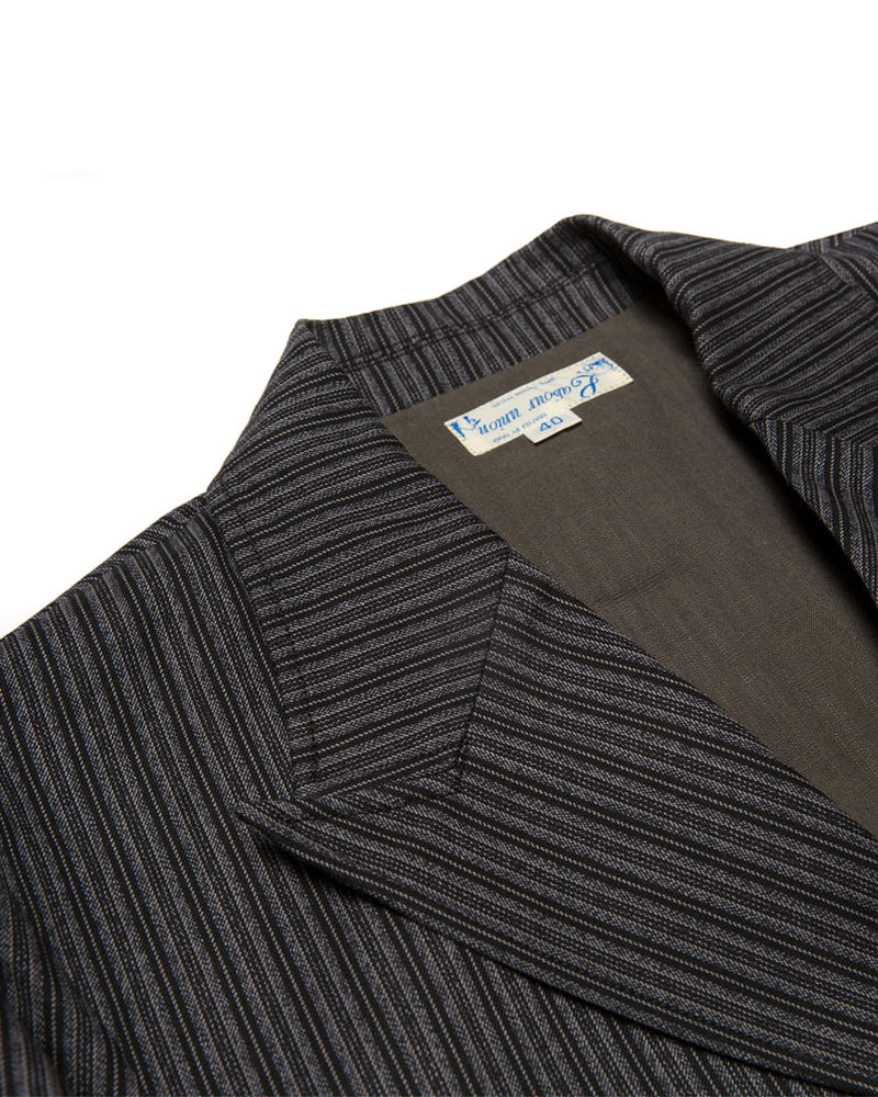 Twist Twill Peaked Lapel Suit Jacket Black – Labour Union Clothing ...