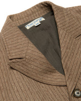Pinstripe Peaked Lapel Suit jacket Brown