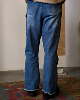 Boot-Cut Patched Jeans